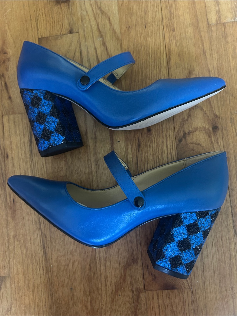 Katy Perry Collections Blue Pointed Mary Jane Pumps